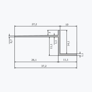 TEMPOLISTEL® A102 Profil szczeliny cieniowej - obrazek 2