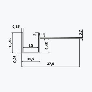 TEMPOLISTEL® A108 Profil szczeliny cieniowej - obrazek 2