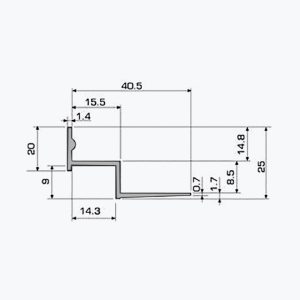 TEMPOLISTEL® A119 Profil W sufitu podwieszanego - obrazek 2