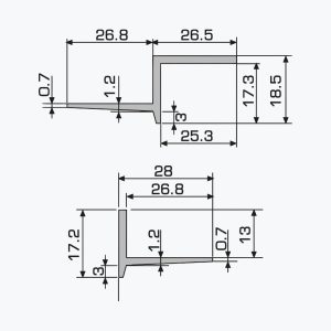 TEMPOLISTEL® A128 Profil dylatacyjny do sufitu podwieszonego - obrazek 2