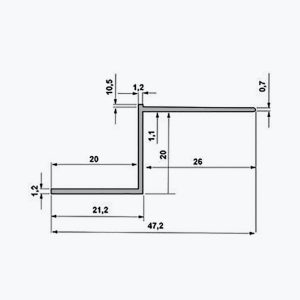 TEMPOLISTEL® A129 Profil szczeliny cieniowej - obrazek 2