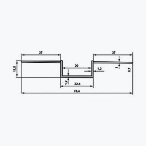 TEMPOLISTEL® A136 Profil szczeliny cieniowej - obrazek 2