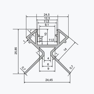 TEMPOLISTEL® A138 Profil LED do głowicy ścianki działowej - obrazek 2