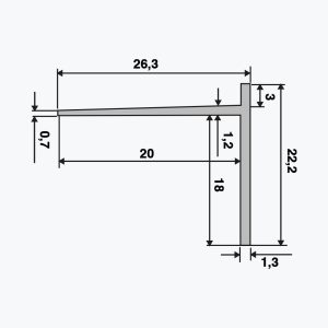 TEMPOLISTEL® B102 Profil zamykający BA 18 - obrazek 2