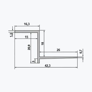 TEMPOLISTEL® B103 Profil szczeliny cieniowej do BA 18 - obrazek 2