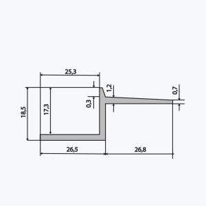 TEMPOLISTEL® B114 Profil szczeliny cieniowej - obrazek 2