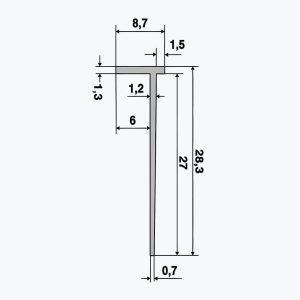 TEMPOLISTEL® B118 Profil zakończeniowy do ścianek działowych BA6 - obrazek 2