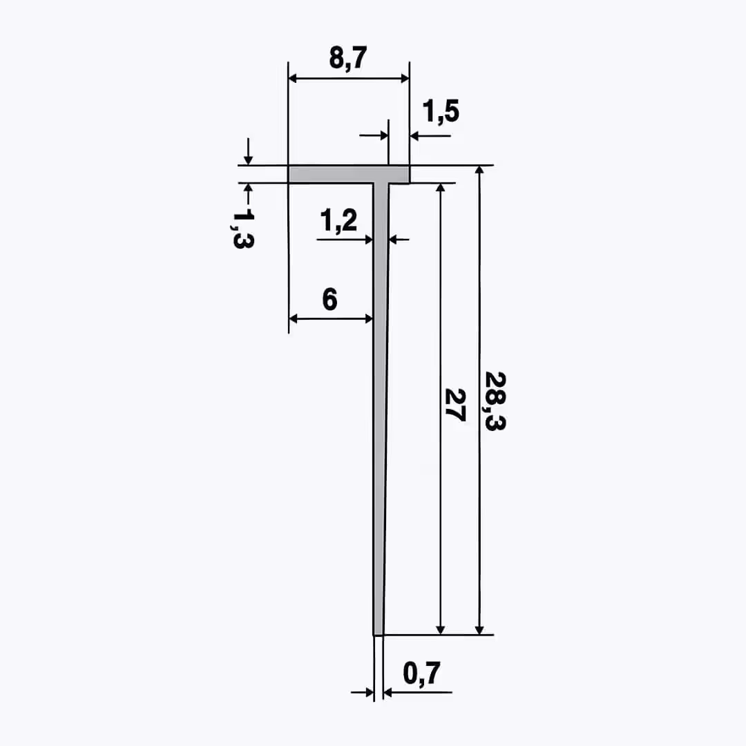 TEMPOLISTEL® B118 Profil zakończeniowy do ścianek działowych BA6 - obrazek 2