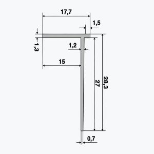 TEMPOLISTEL® B119 Profil stopowy do ścianki działowej BA15 - obrazek 2